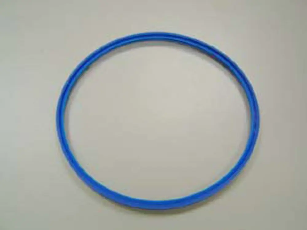 Blaues Dichtungsring aus flexiblem Material, verwendet in Remeha-Anwendungen, auf neutralem Hintergrund.